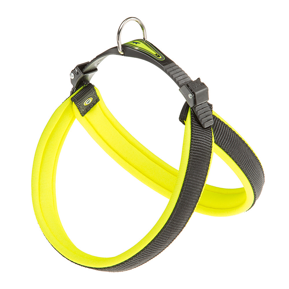 Ferplast harnais ergonomique pour chiens agila fluo 4, ajustement parfait, fermeture pratique avec lacet, rembourrage souple, a=b
