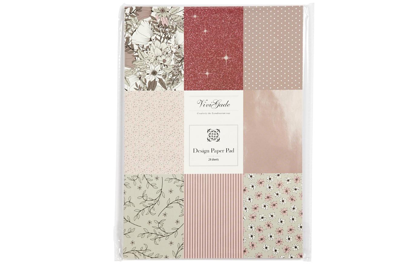 Bastelpapier Vivi Gade-Design 20 x 30 cm, 24 BlattBastelpapier
