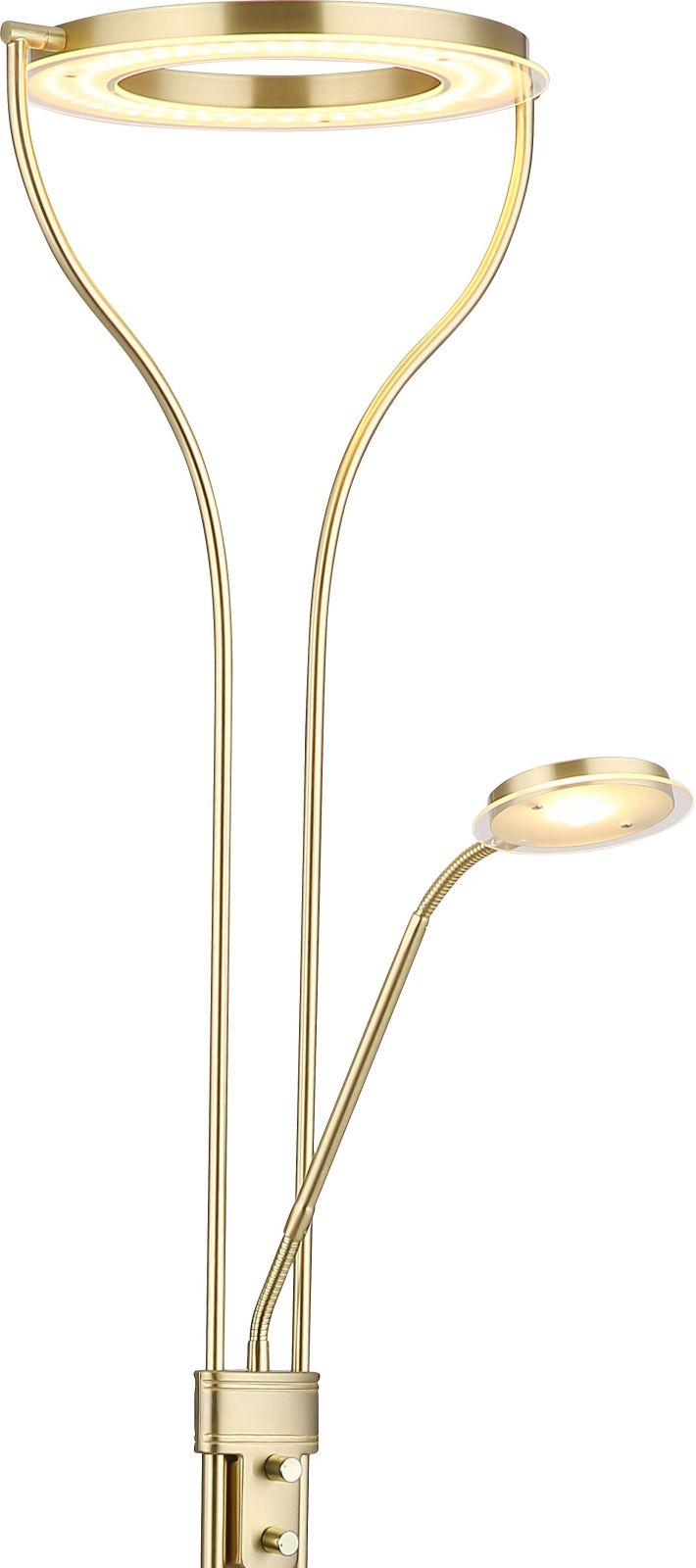 LED-Deckenfluter - messing - dimmbar - 194 cm