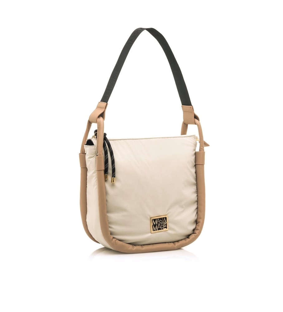 Bolsa Mariamare de veludo cotelê bege