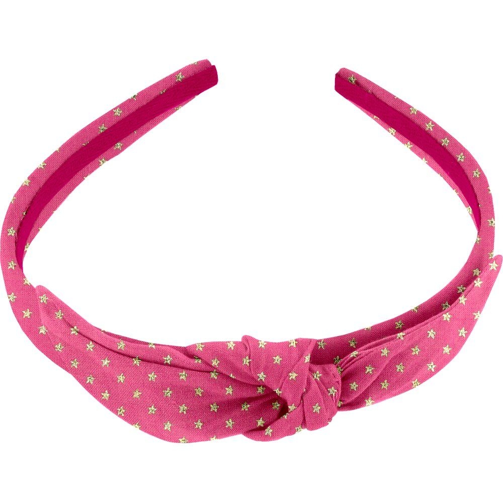 Serre-Tête Noeud Etoile Or Fuchsia