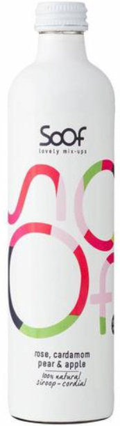 Soof Siroop Roos, Kardemom, Peer en Appel 340 ml