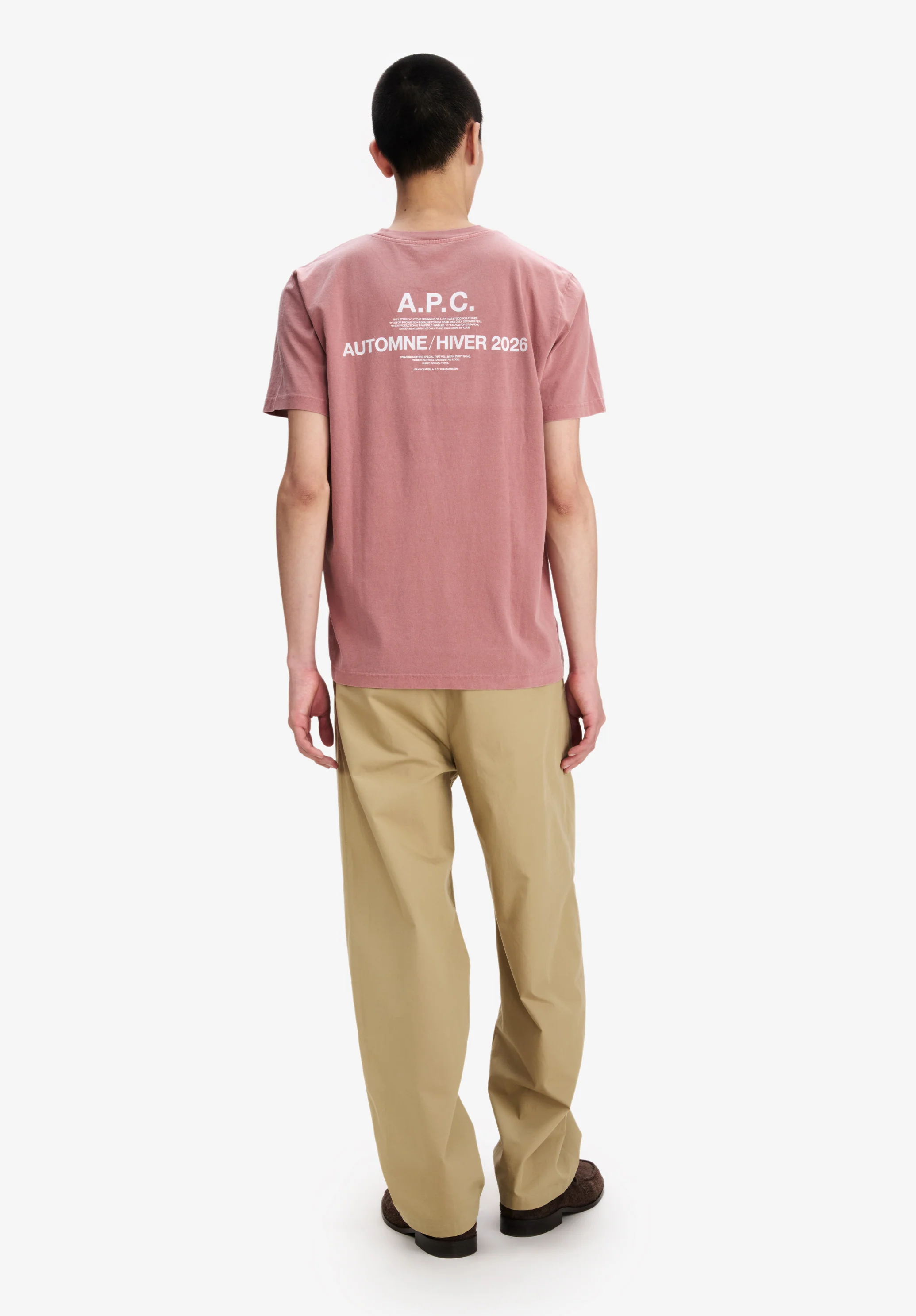 T-Shirt rose framboise A.P.C. Automne 27 - Framboise