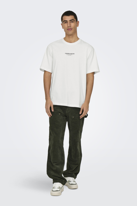 Only & Sons ecru heren t-shirt