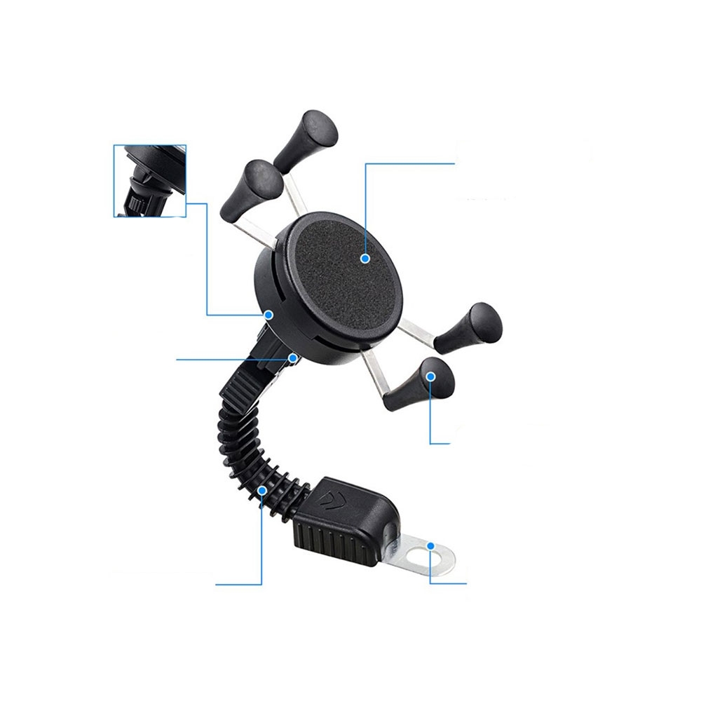 Universal Motorrad Bike Rückspiegel Halterung Handy / Smartphone (7