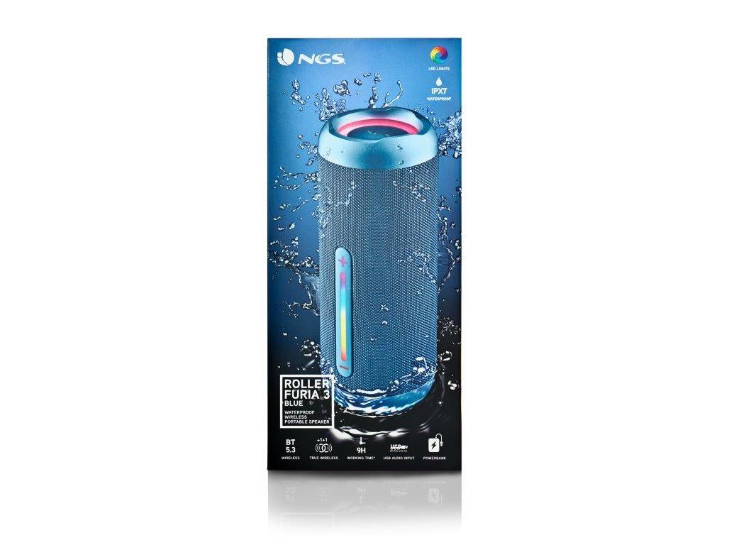 COLUNAS PORTATEIS BT NGS ROLLERFURIA3BLUE