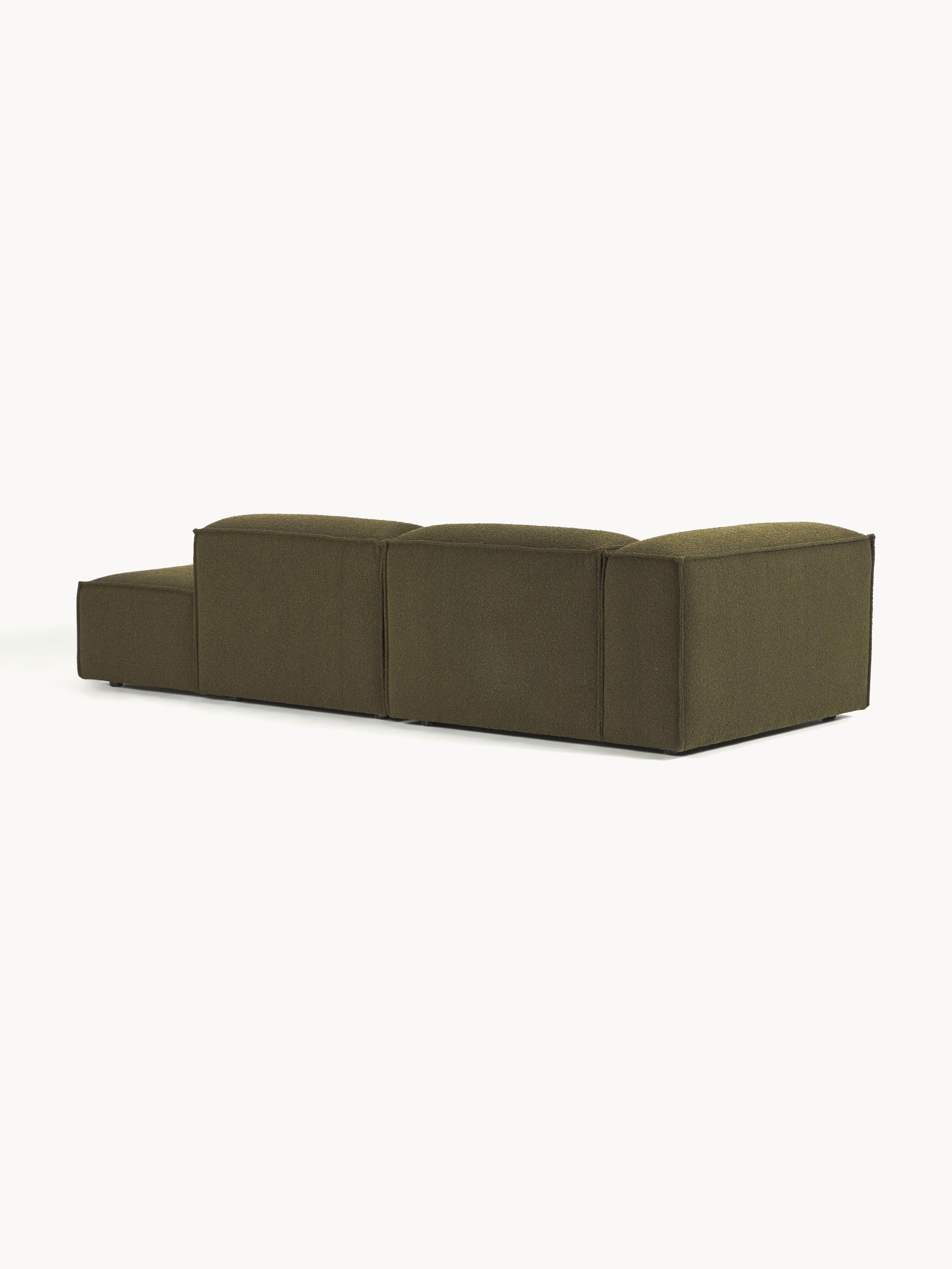 Modulaire chaise longue Lennon uit bouclé