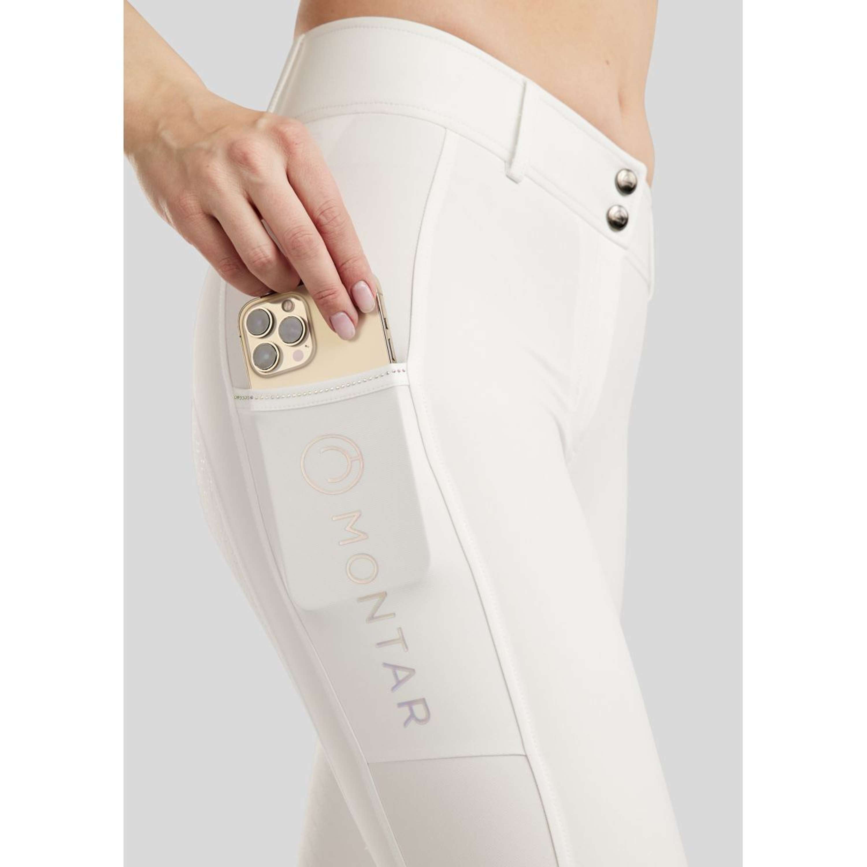 Montar Rijbroek MoCha Full Grip Wit
