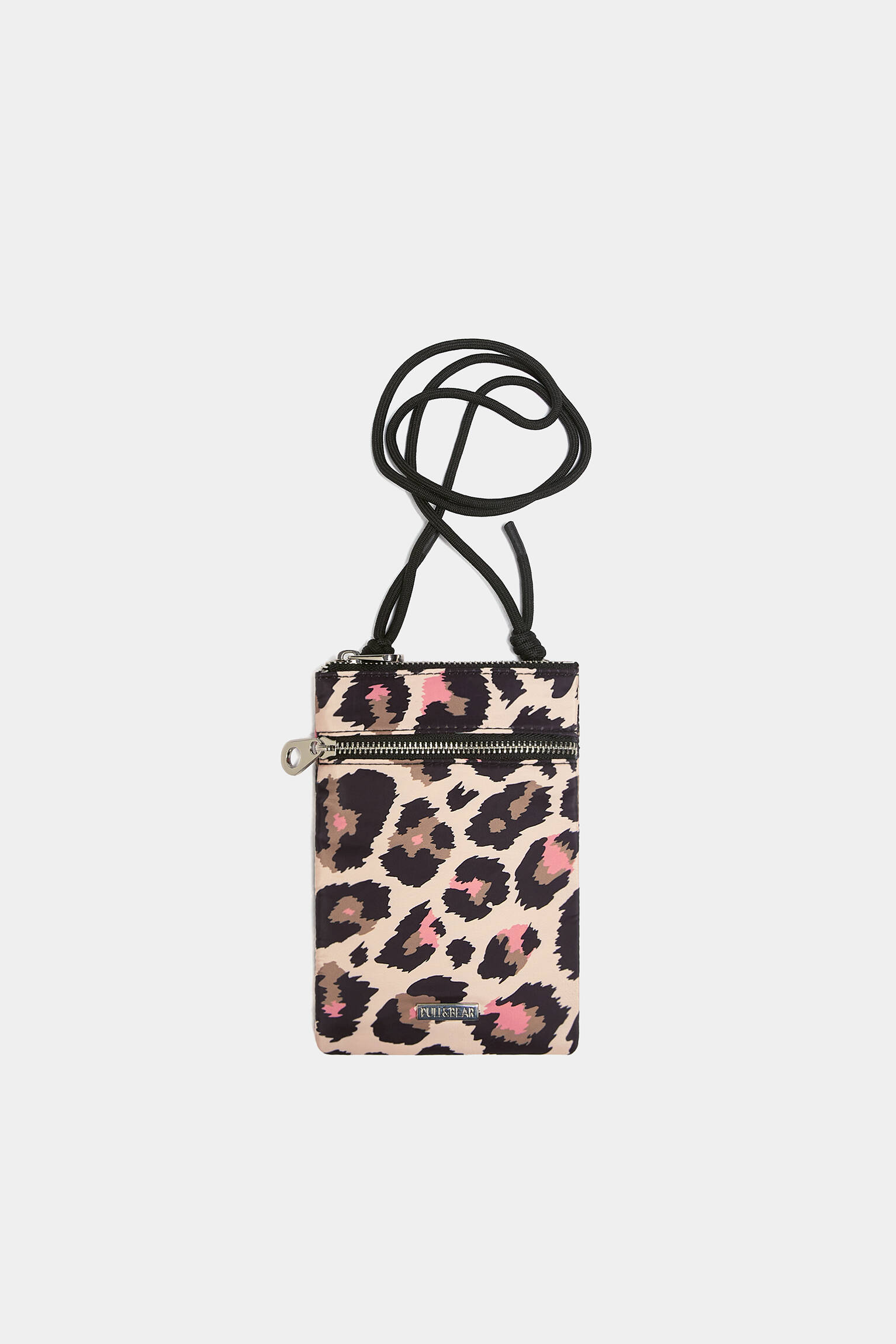 Porta-celular com zíper duplo - estampa animal
