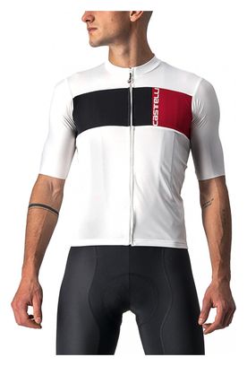 Maillot Manches Courtes Castelli Prologo 7 Blanc