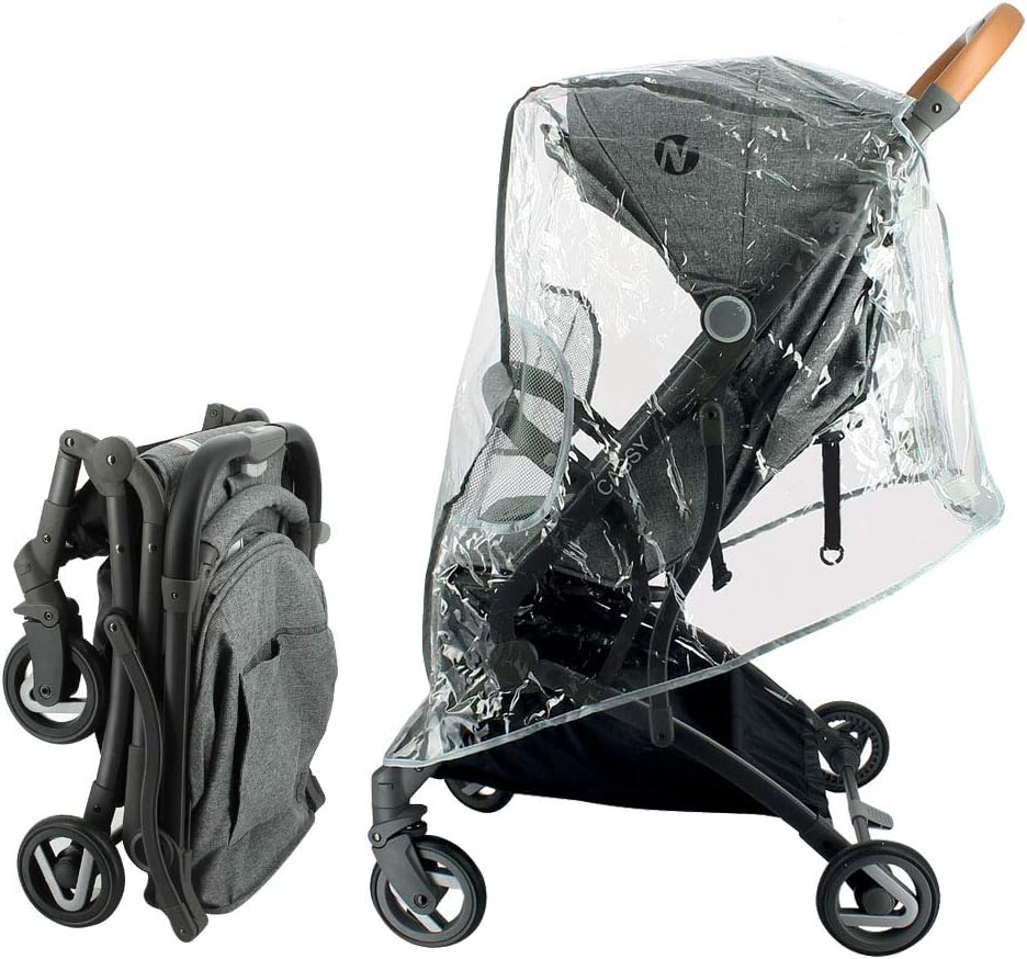 Poussette compacte CASSY 6-48 mois, légère et maniable - pliable à une main - Sac de transport et porte gobelet inclus - Nania (gris)