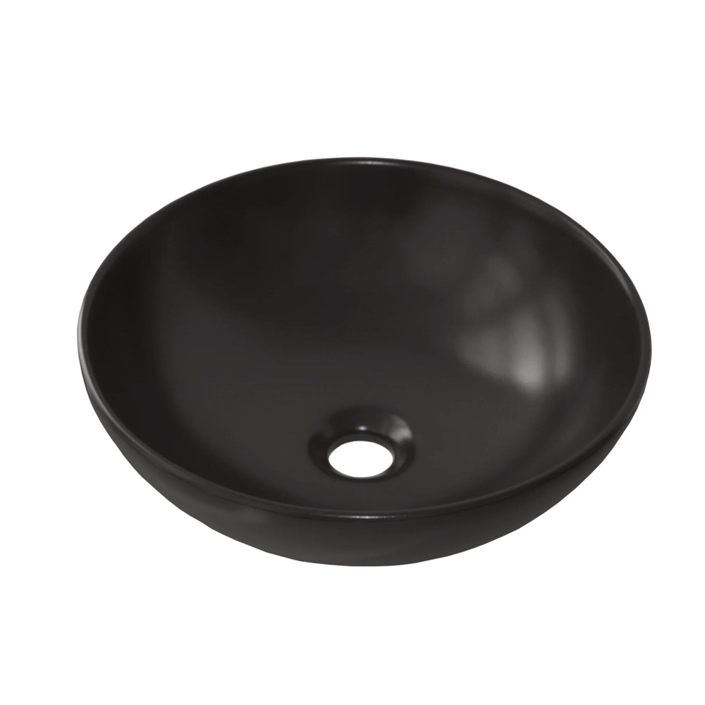 Sanicare Rondo keramische waskom rond 40cm zwart mat