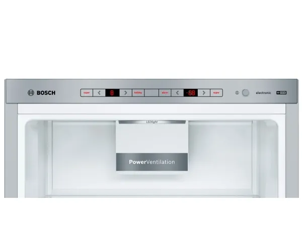 Bosch Serie | 6 KGE398IBP - Køleskab/fryser - bund-fryser - bredde: 60 cm - dybde: 65 cm - højde: 201 cm - 343 liter - Klasse B - rustfrit stål