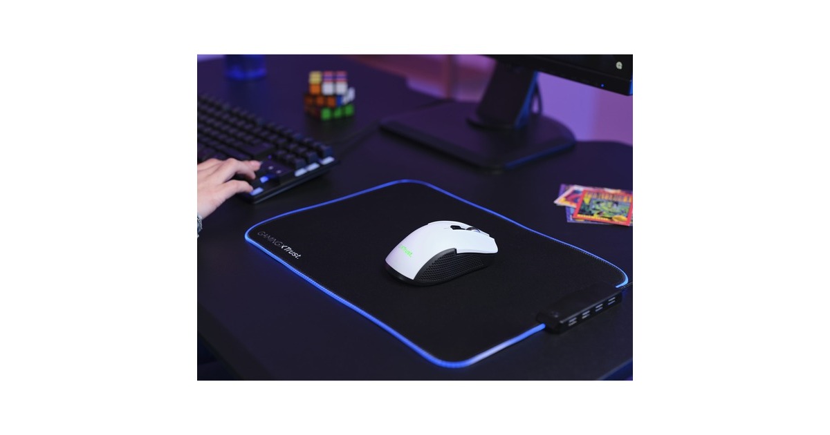 TrustGXT 923W Ybar Wireless gaming muis  (Wit, RGB, 7200 dpi)