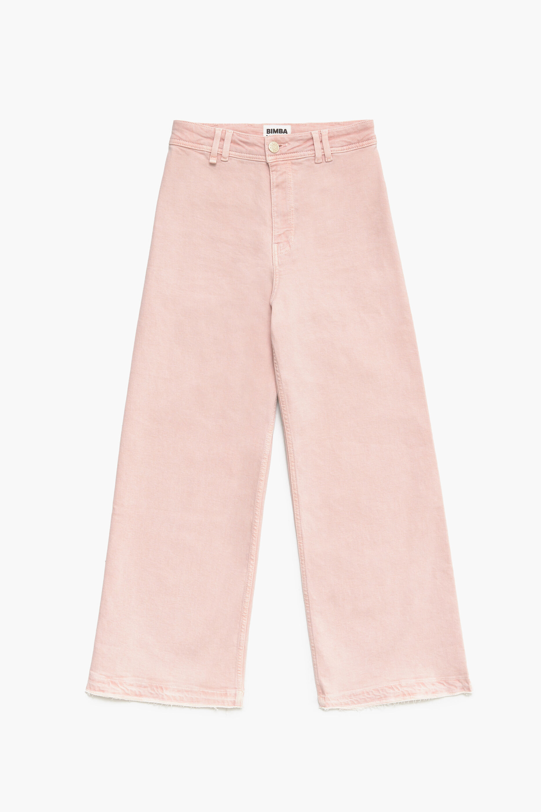 CULOTTE - Calça jeans rosa de cintura alta