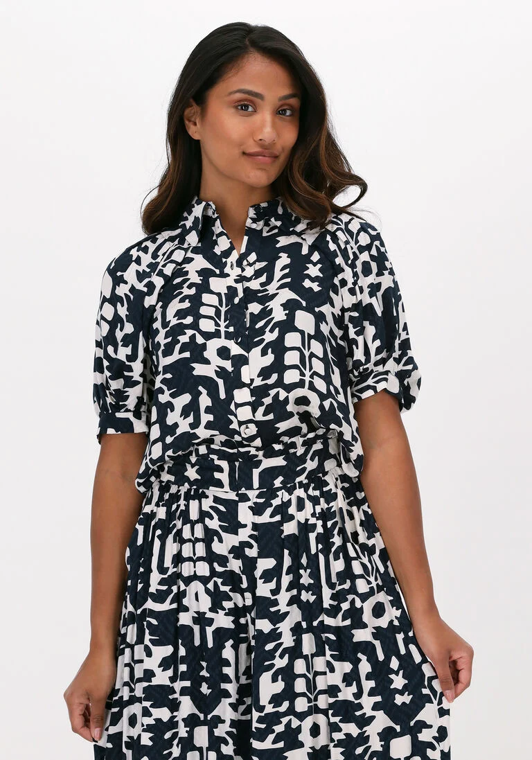 IDANO donkerblauwe idano blouse joan