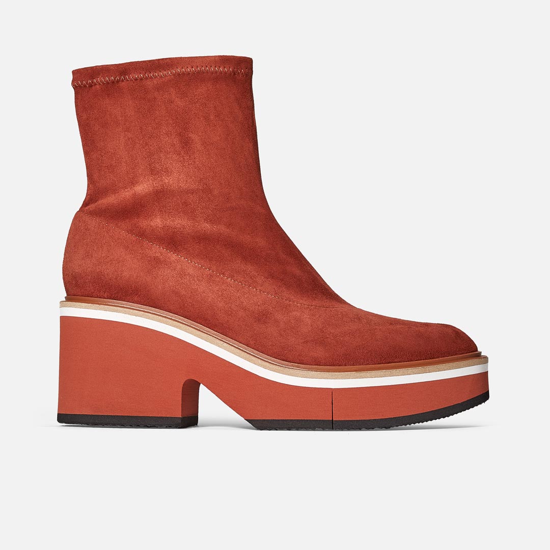 ANKLE BOOTS - ALBANE ankle boots, brick suede lambskin || OUTLET
