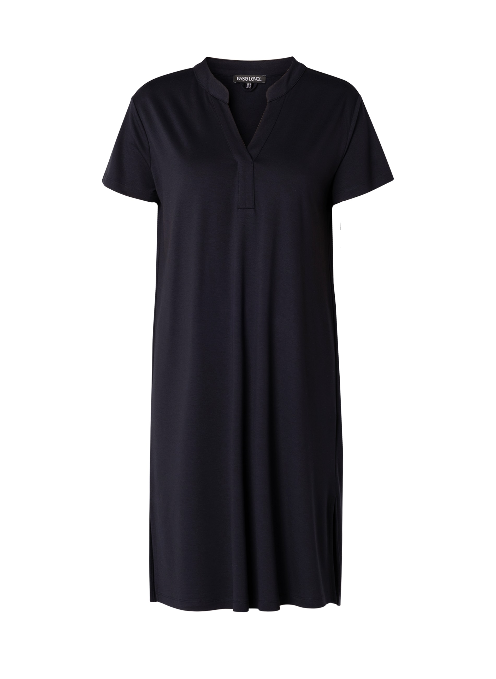 Base Level Curvy Sommerkleid Ohne Taschen mit Bindegürtel