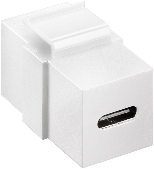 Keystone-modul USB-C™-kontakt, USB 3.2 Gen 2 (10 Gbit/s), hvit
