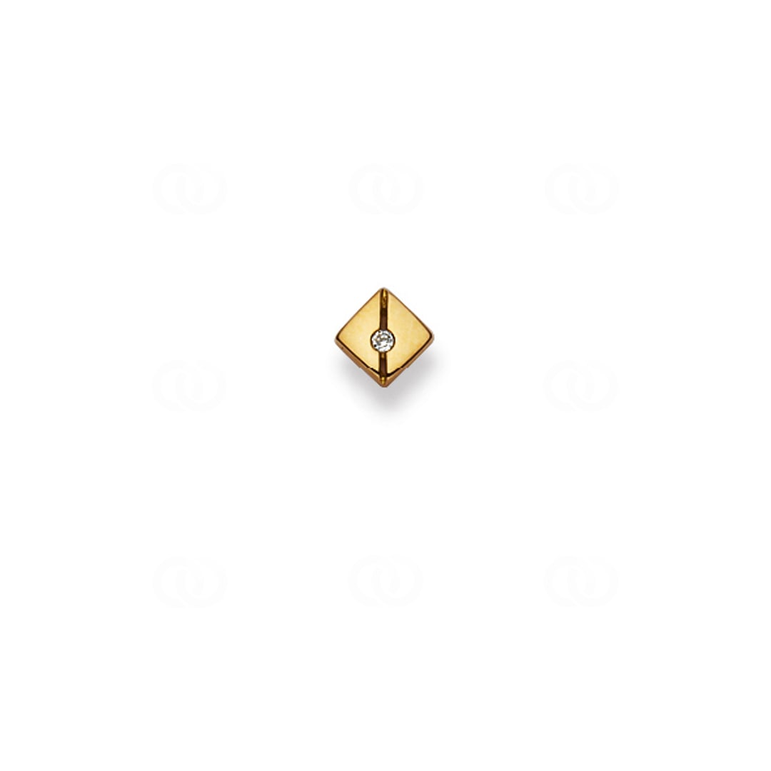 Einzel-Ohrstecker 750/18 K Gelbgold mit Zirkonia