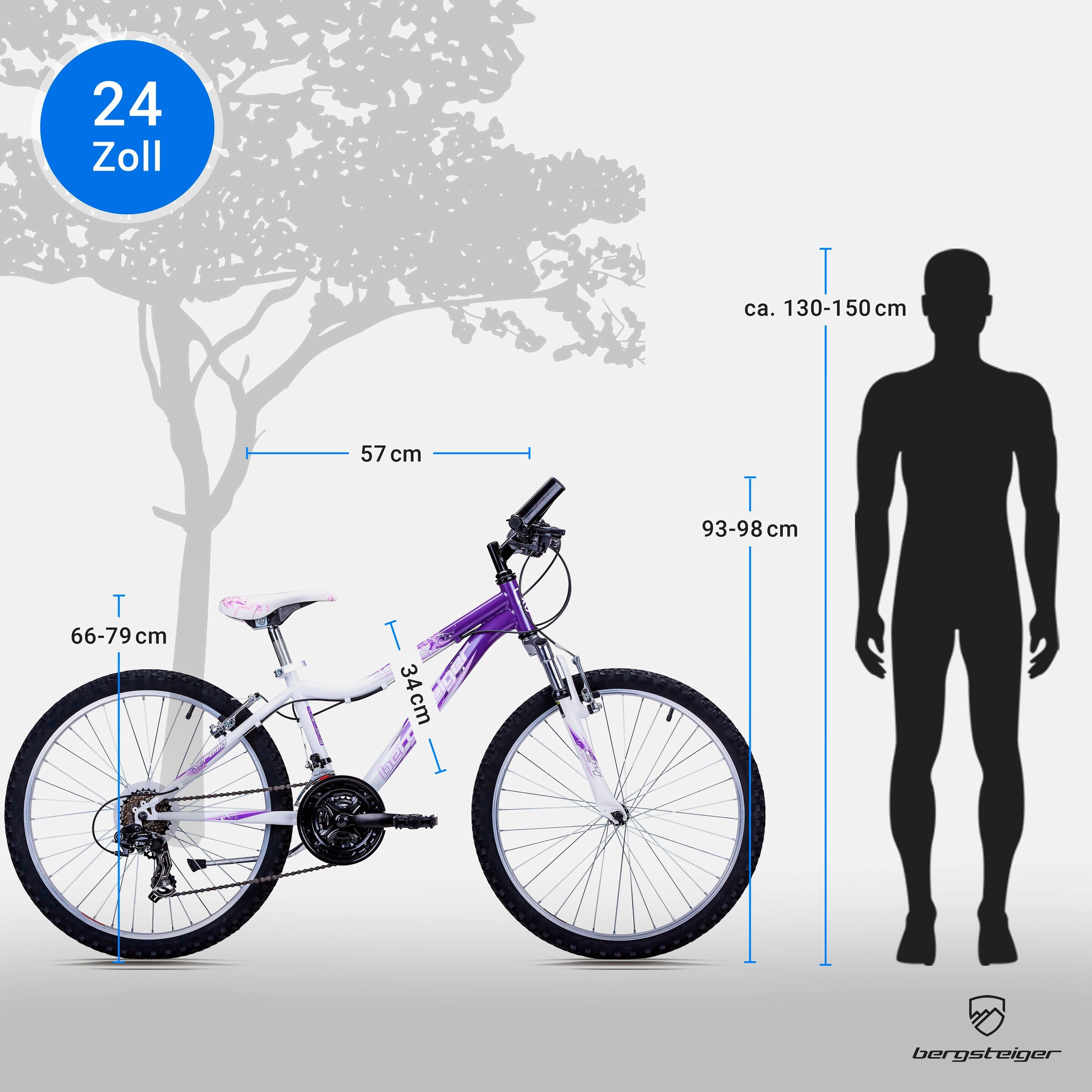Bergsteiger Mountainbike Verona 24 Zoll | pink