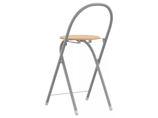 Ensemble de bar 3 pcs gris et marron bois d'ingénierie et fer