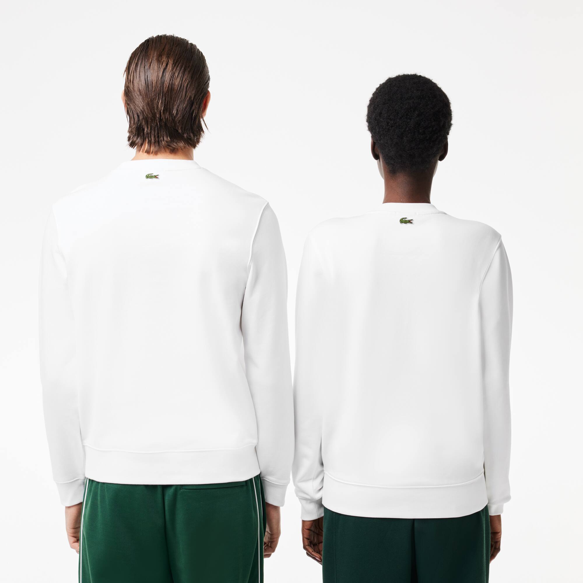 Sweatshirt Jogger avec marquage en molleton de coton Sweatshirts - Blanc - Lacoste - Unisex