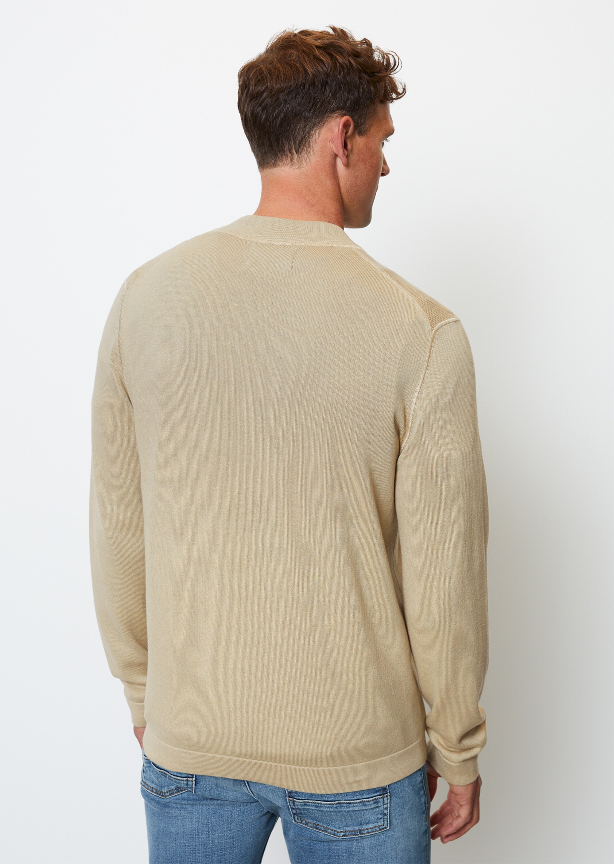 Strickjacke relaxed aus Bio-Baumwoll-Kaschmir-Mix