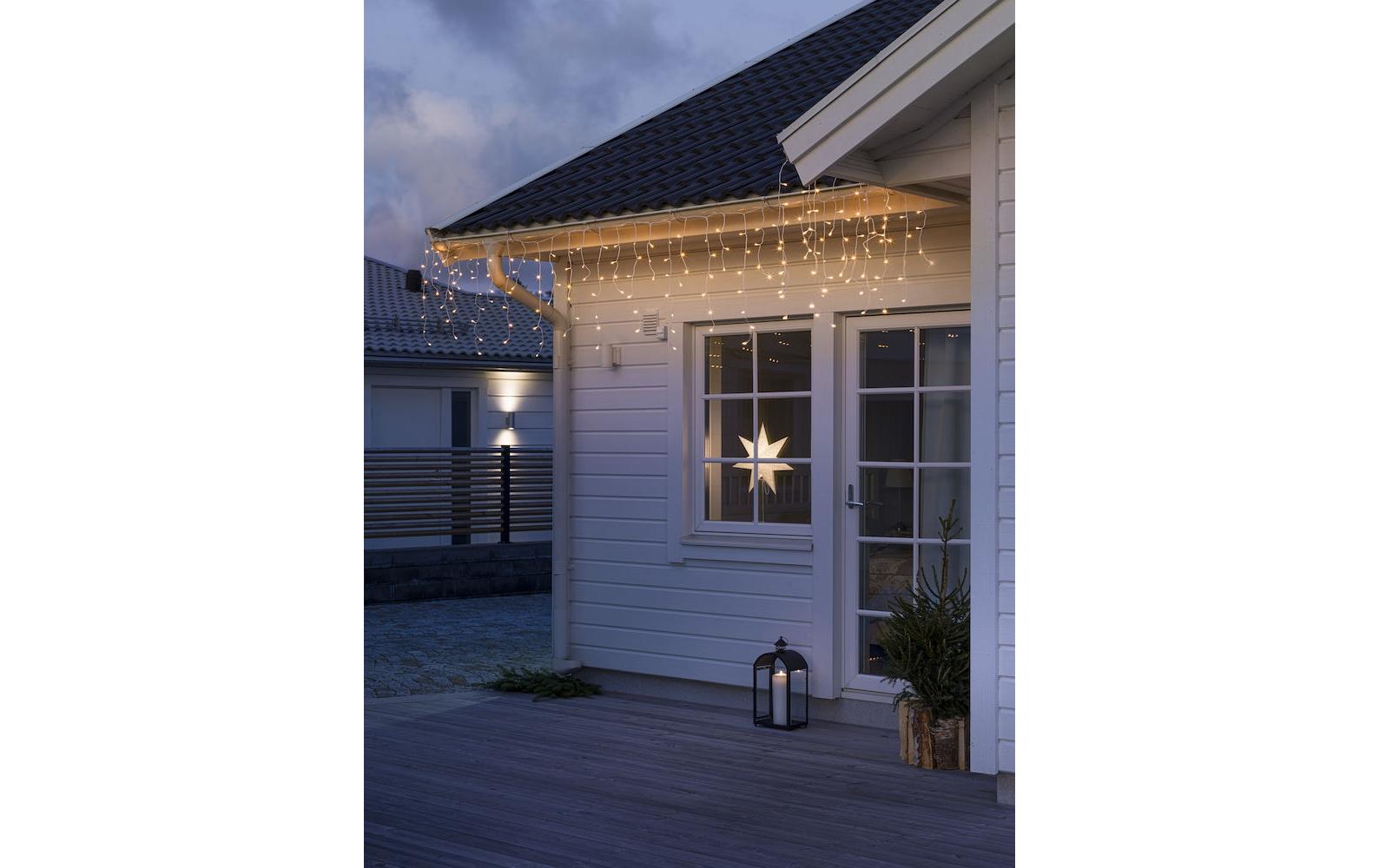 LED-Lichtervorhang Eisregen, 5 Meter, 200 LEDLichtervorhang 5 Meter
