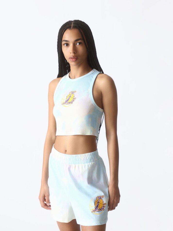 Calções da NBA dos Los Angeles Lakers - Branco-creme/Amarelo