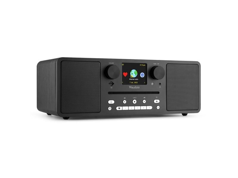 Audizio Internet Radio Naples Schwarz Digitales Musiksystem mit CD, Bluetooth, DAB - und Internetradio