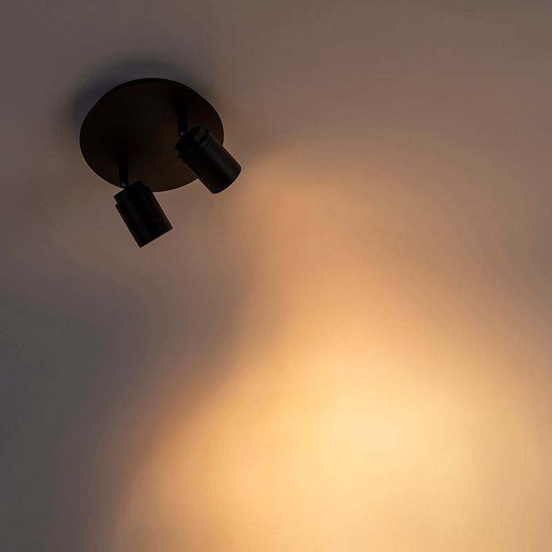 Moderne badkamer spot zwart 2-lichts IP44 - Ducha