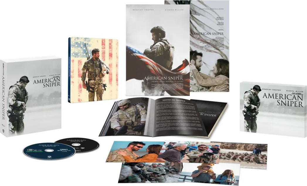 American Sniper Steelbook (Blu-ray UHD 4K   Blu-ray) Disques Blu-ray films