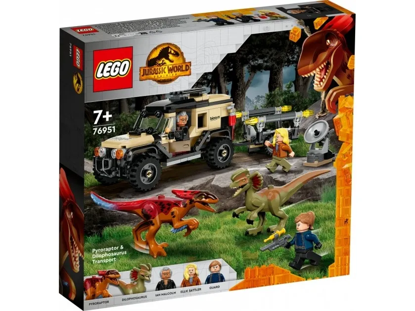 LEGO Jurassic World 76951 Pyroraptor og dilophosaurus-transport