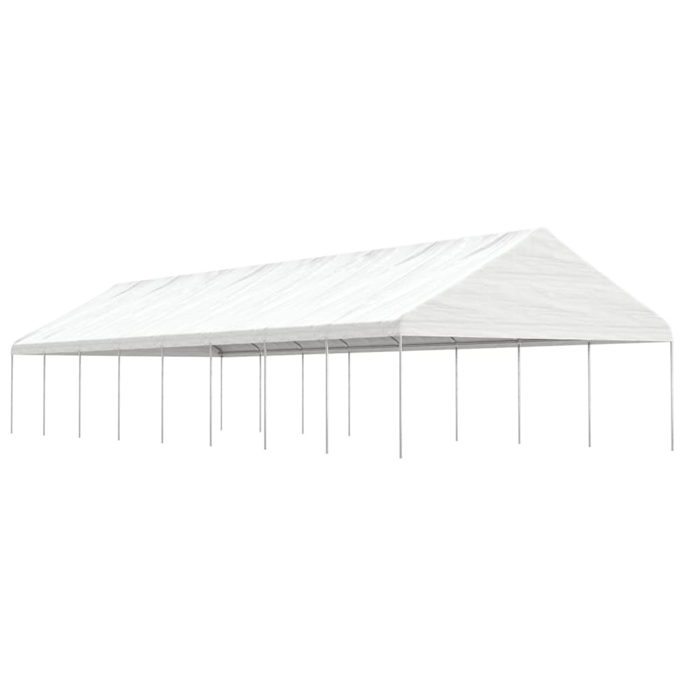 Belvédère avec toit blanc 17,84x5,88x3,75 m polyéthylène
