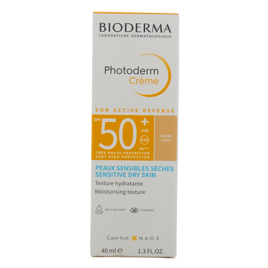 Crème solaire teintée SPF50+ Bioderma Photoderm - Peau sèche, sensible