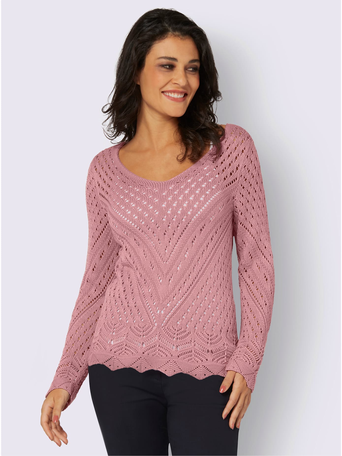 Pull tricot ajouré