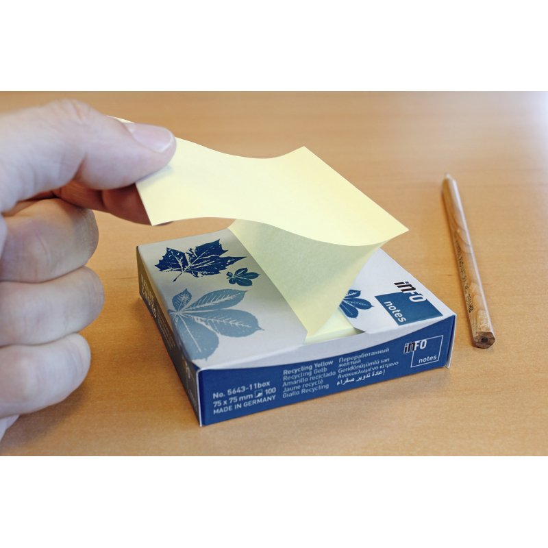 Distributeur Z-notes repositionnables carton écologique Info Notes