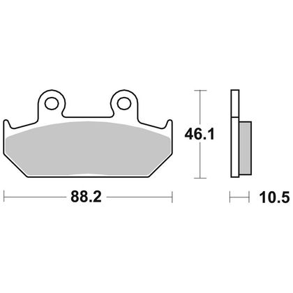 Plaquettes de freins SBS 647HS Sinter Métal Fritté avant
