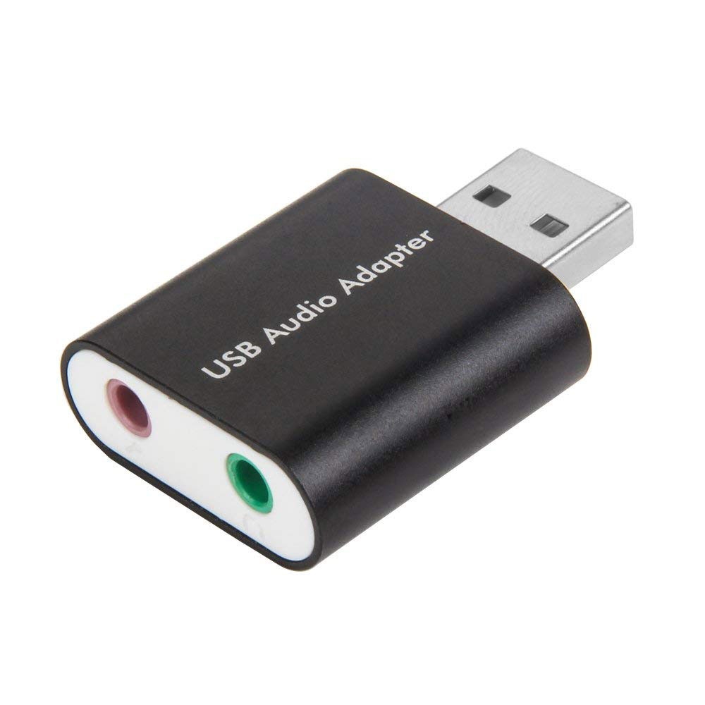 Externe USB Soundkarte Audio Klinke Adapter Stereo Out / Mikrofon In