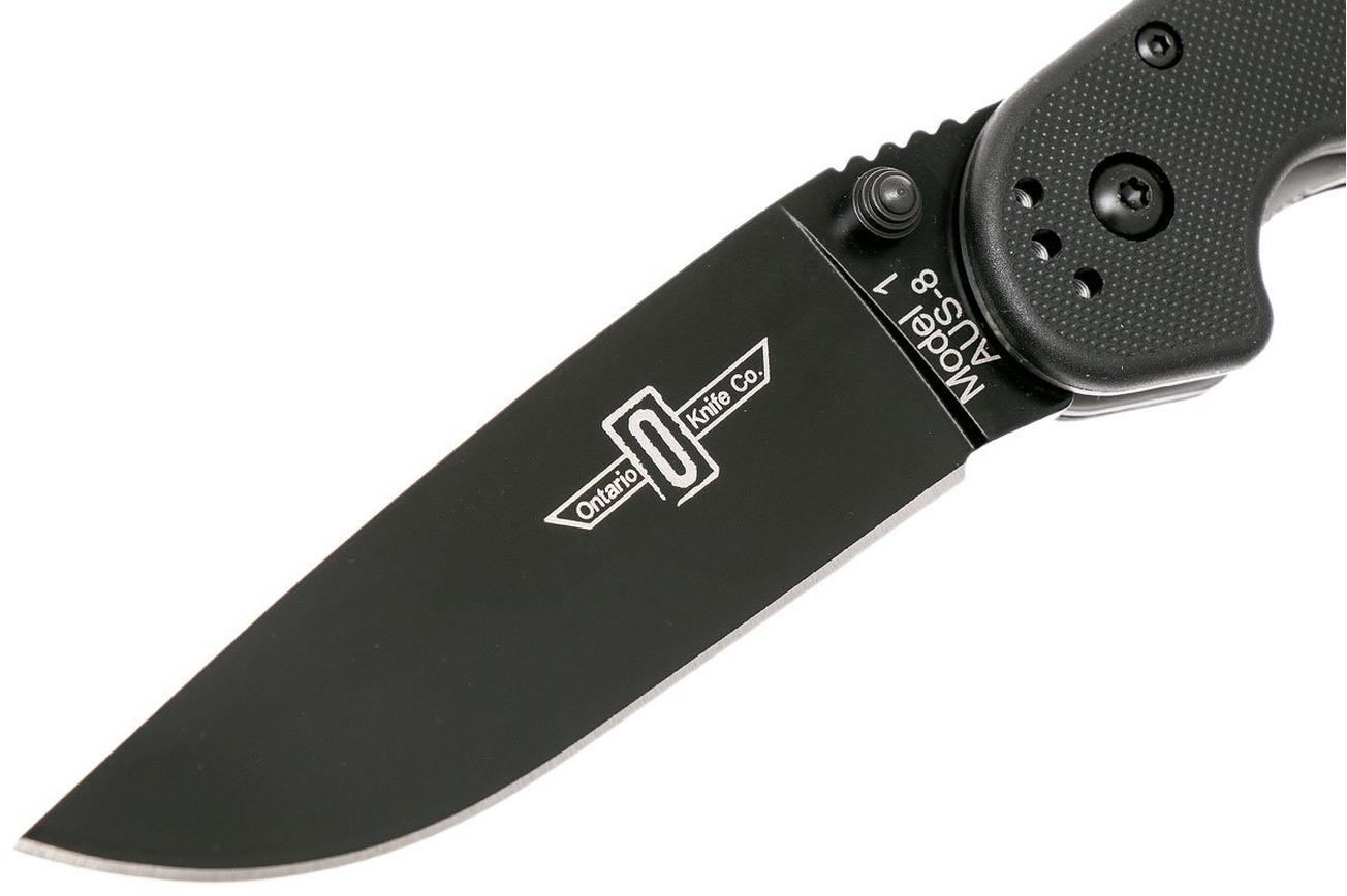 Ontario RAT-1 BP plain edge zwart, 8846