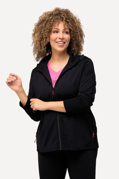 Funktions-Sweatjacke, antibakteriell, Rippbund, Langarm