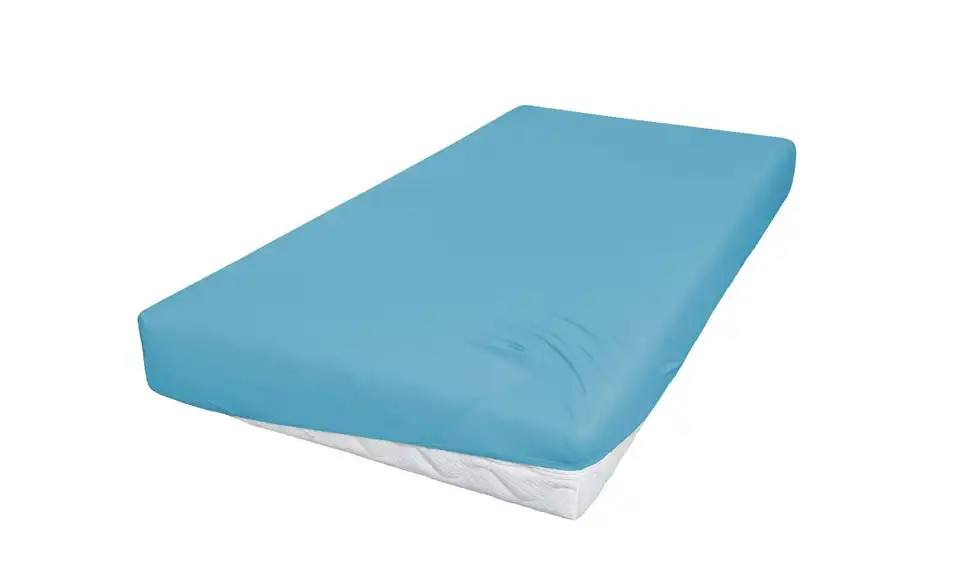 Jersey Spannbettlaken Blau 190 cm 200 cm