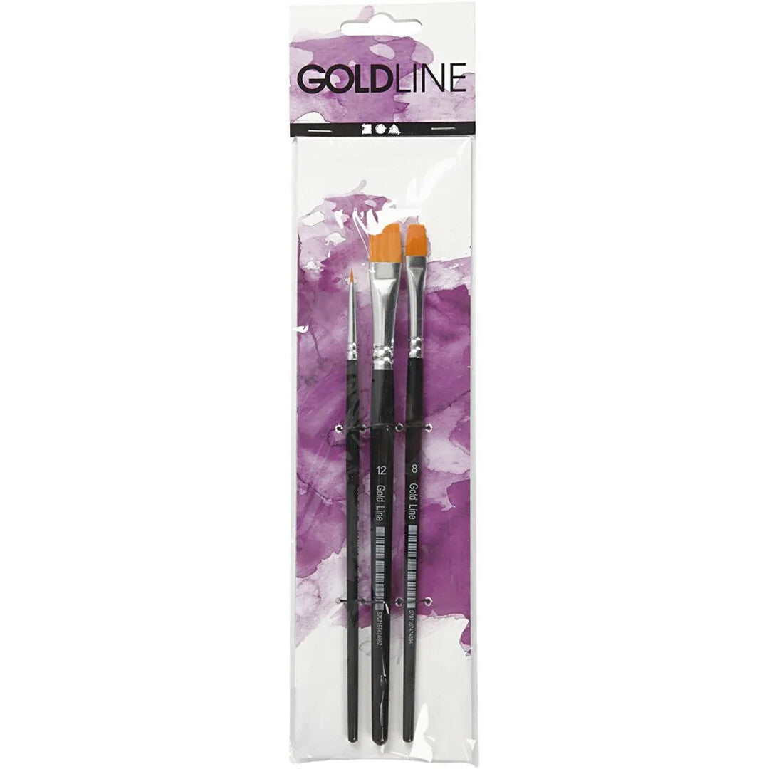 Creotime gold line penselen - 3st