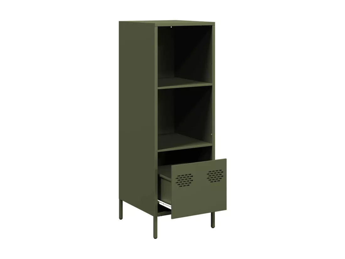 Buffet vert olive 35x39x103,5 cm acier