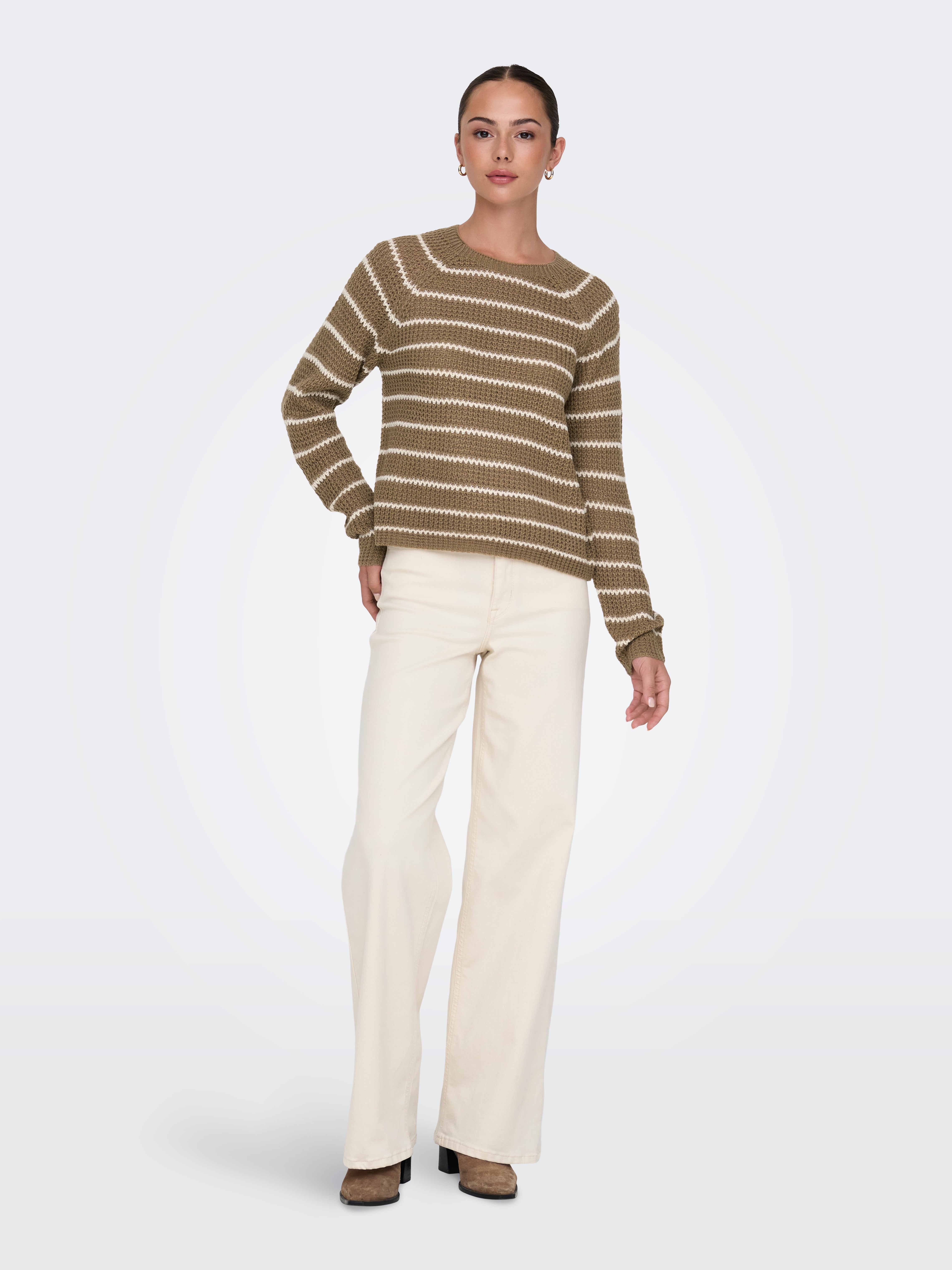 JDYELLEN Strickpullover Malt Ball