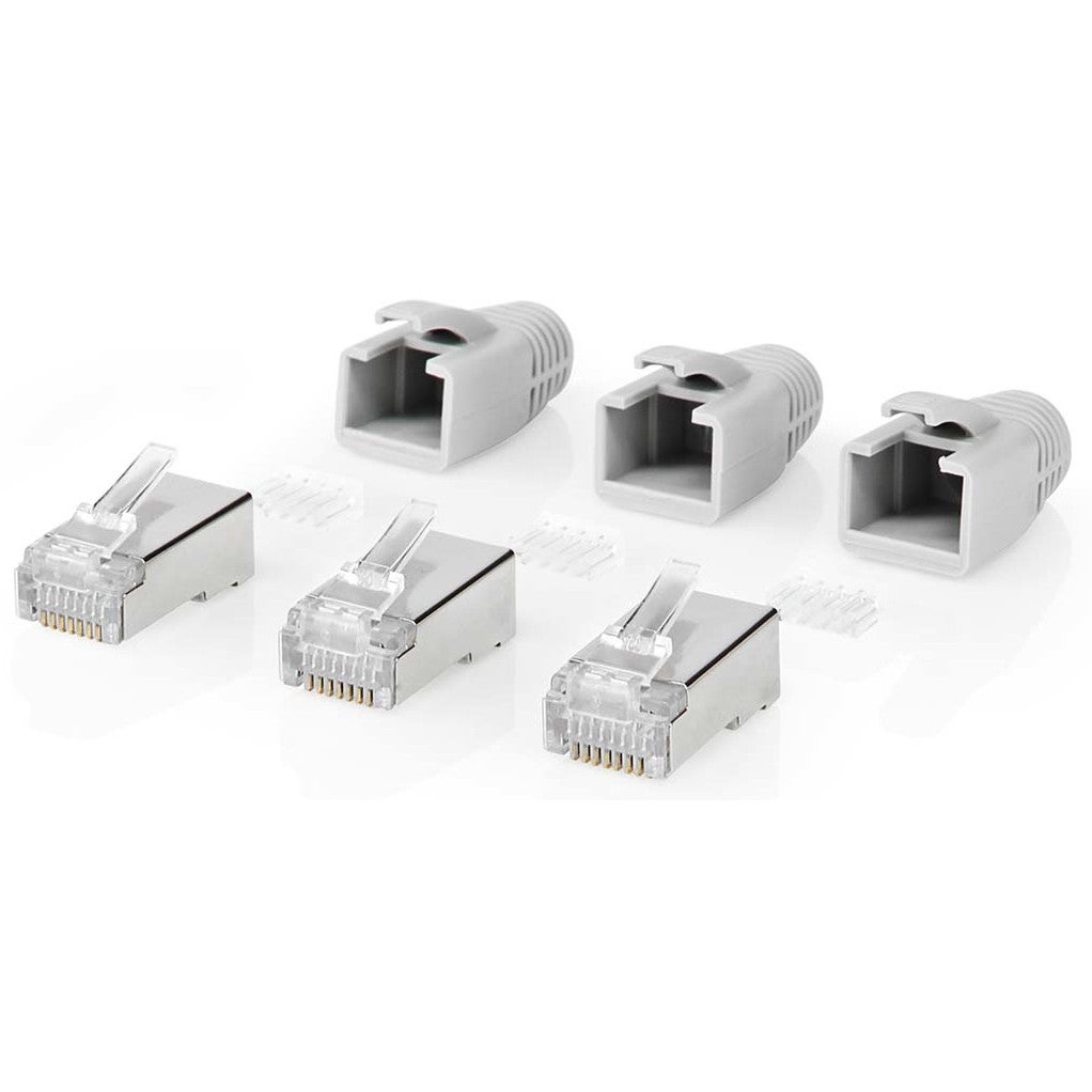 Nedis CCBW89380GY RJ45-connector voor CAT6a FTP netwerkkabel (set van 10)