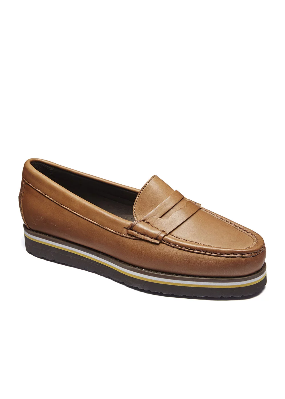 MOCASSIN PLATFORM MOC CUIR TAN
