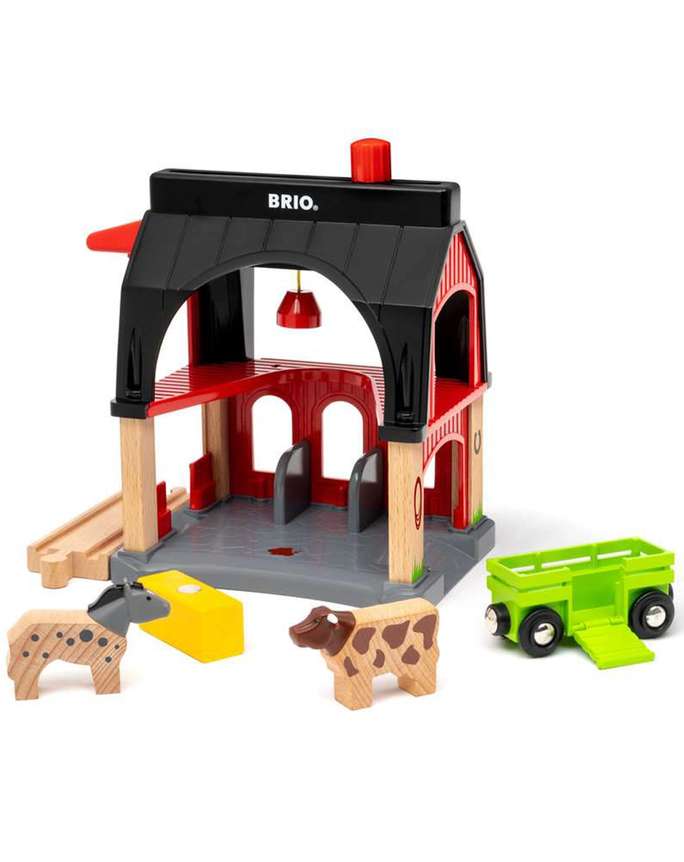 Holz-Spielset WORLD - ANIMAL BARN 6-teilig