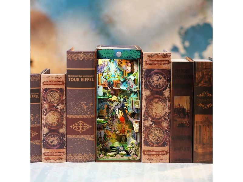 Tonecheer Bausatz Book Nook A Midsummer Night's Dream 3D-Modell aus lasergeschnittenen Holzteilen